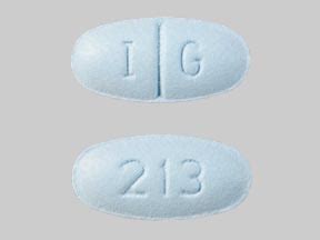 Ig 213 pill - Enter the imprint code that appears on the pill. Example: L484; Select the the pill color (optional). Select the shape (optional). Alternatively, search by drug name or NDC code using the fields above. Tip: Search for the imprint first, then refine by color and/or shape if you have too many results. 